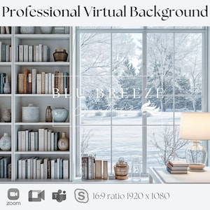 Winter Virtual Background for Video Calls  Zoom Teams WebEx Skype Google Meet Compatible  Stunning Backdrop