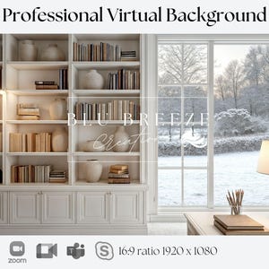 Winter Virtual Background for Video Calls - Zoom Teams WebEx Skype Google Meet Compatible - Video Backdrop