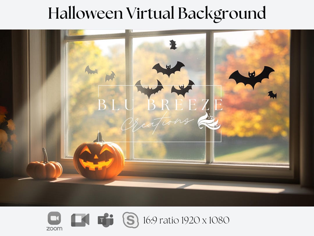 Halloween Virtual Background Compatible With Zoom, Teams, Facebook