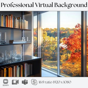 Herbst Virtueller Hintergrund | Kompatibel mit Zoom, Teams, WebEx, skype, googleMeet | Atemberaubende Kulisse für Videoanrufe