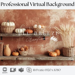 Fall Virtual Background | Compatible with Zoom, Teams, WebEx, Skype, Google Meet | Stunning Backdrop for Video Calls