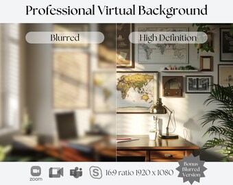 Virtual Background | Compatible with Zoom, Teams, WebEx, Skype, Google Meet | Stunning Backdrop for Video Calls
