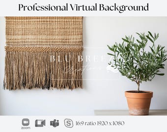 Boho Virtual Background | Compatible with Zoom, Teams, WebEx, Skype, Google Meet | Stunning Backdrop for Video Calls