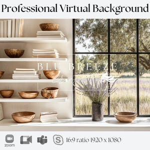 Frühling Bauernhaus Virtuelles Bücherregal Hintergrund für Home Office | Zoom Teams WebEx skype google erfüllen | Video Call Hintergrund