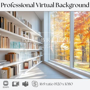 Fall Virtual Background | Compatible with Zoom, Teams, WebEx, Skype, Google Meet | Stunning Backdrop for Video Calls
