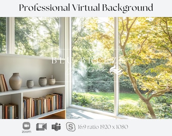 Professional Office Virtual Background, Zoom, Teams, Skype (Digital Download)