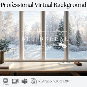 Peaceful Winter Virtual Background for Video Calls  Zoom Teams WebEx Skype Google Meet Compatible