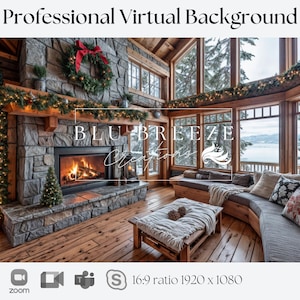 Winter Virtual Background | Compatible with Zoom, Teams, WebEx, Skype, Google Meet | Stunning Backdrop for Video Calls