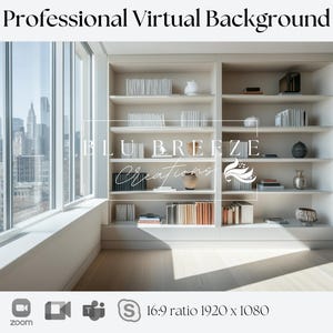 City Background for Zoom, Teams, Skype, and Google Meet | Backdrop for Video Calls