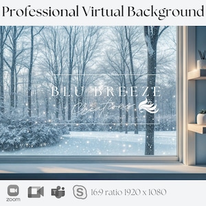 Snow Fall Winter Zoom Background for Video Calls Compatible  with Teams WebEx Skype Google Meet