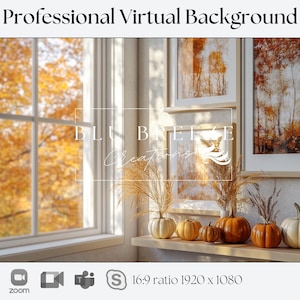 Fall Virtual Background | Compatible with Zoom, Teams, WebEx, Skype, Google Meet | Stunning Backdrop for Video Calls