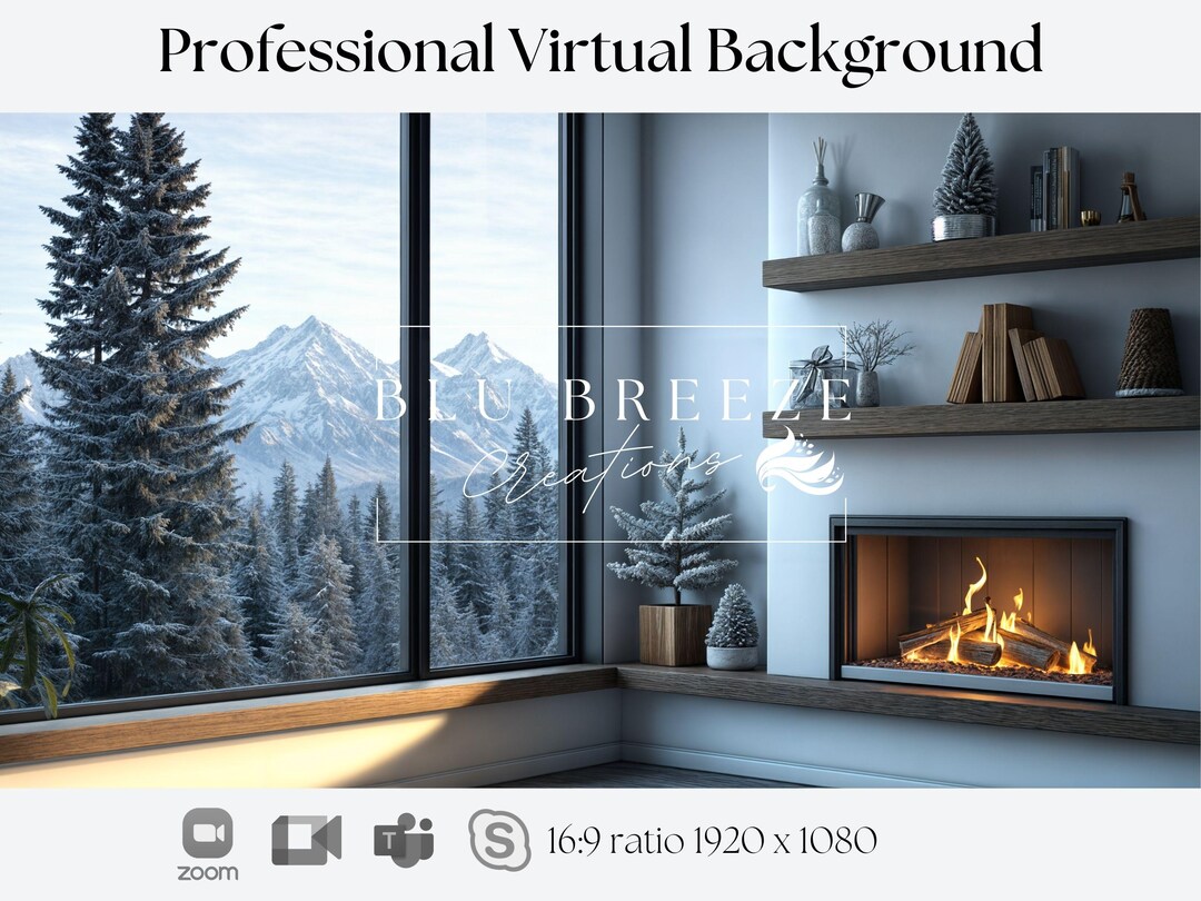 Winter Virtual Background for Video Calls Zoom Teams ex Skype Google