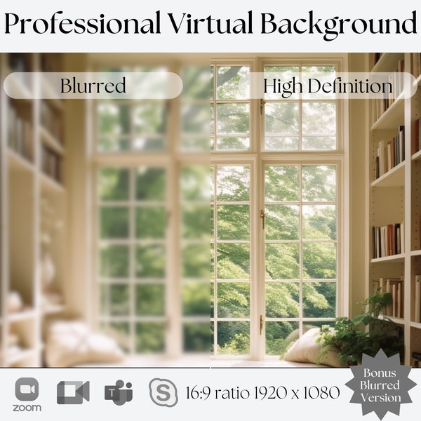 Virtual Background | Compatible with Zoom, Teams, Facebook, WebEx, Skype, Google Meet | Stunning Backdrop for Video Calls