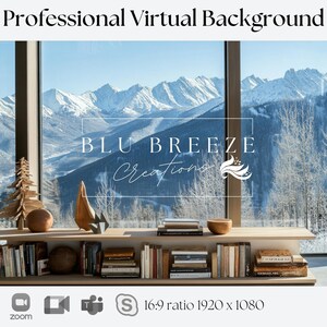 Winter Virtual Background | Compatible with Zoom, Teams, WebEx, Skype, Google Meet | Stunning Backdrop for Video Calls