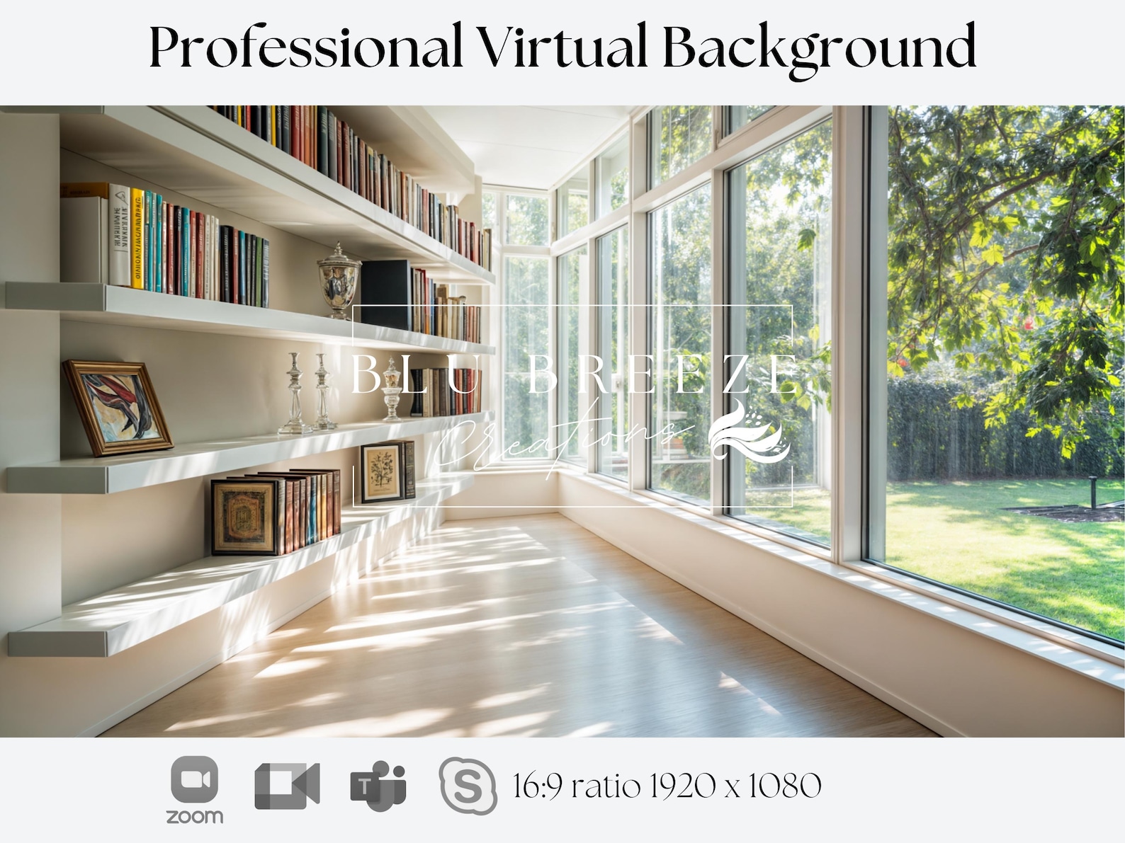Virtual Background for Zoom Meetings With Natural Light, Google Meet ...