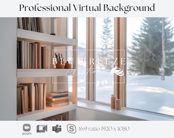 Winter Virtual Background | Compatible with Zoom, Teams, WebEx, Skype, Google Meet | Stunning Backdrop for Video Calls