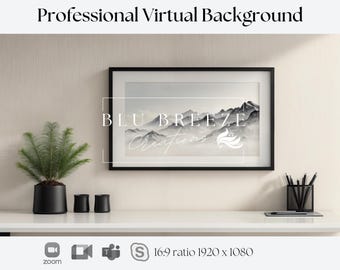 Clean and Simple Zoom Background | Teams WebEx Skype Google Meet Compatible | Minimalist Virtual Backdrop