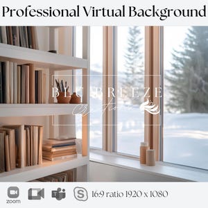 Winter Virtual Background | Compatible with Zoom, Teams, WebEx, Skype, Google Meet | Stunning Backdrop for Video Calls