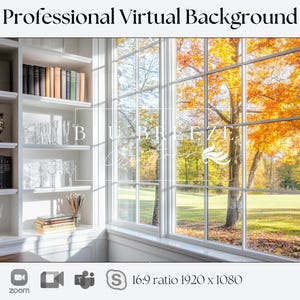 Herfst virtuele achtergrond | Compatibel met Zoom, Teams, WebEx, Skype, Google Meet | Prachtige achtergrond voor videogesprekken
