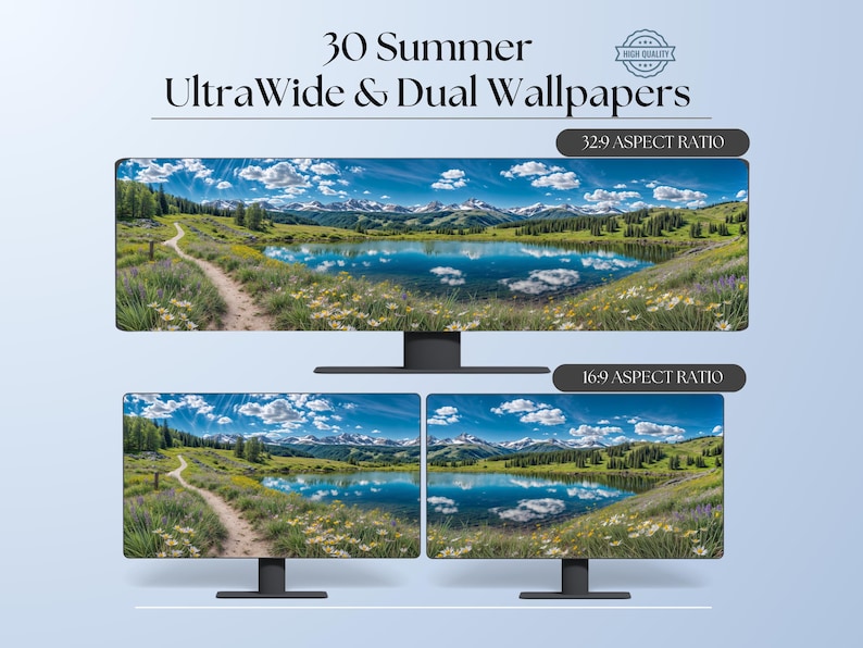 30-pack Summer Wallpaper Bundle for Ultrawide & Dual Monitors | 32x9