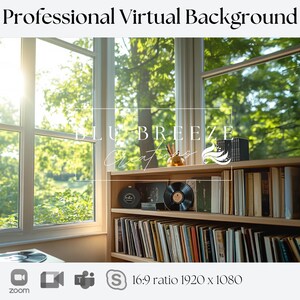 Virtuele achtergrond met muziekthema | Zoom, Teams, WebEx (digitale download)