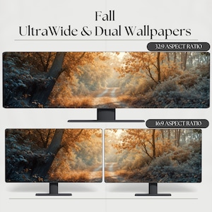Fall Desktop Wallpaper for Ultrawide and Dual Monitors | 32x9 and 16x9 High-Resolution Autumn Backgrounds for Windows and Mac