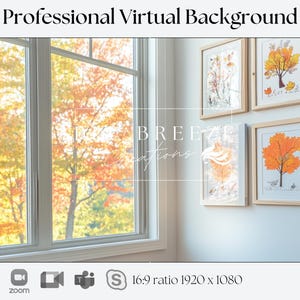 Fall Virtual Background | Compatible with Zoom, Teams, WebEx, Skype, Google Meet | Stunning Backdrop for Video Calls