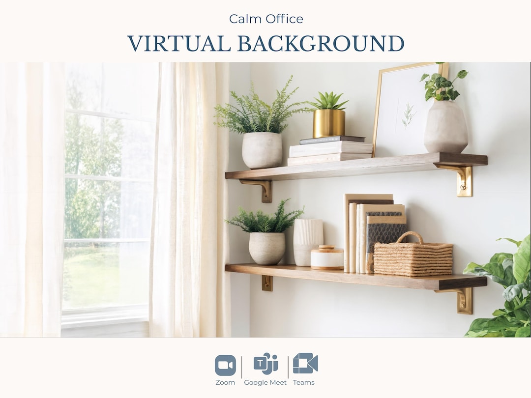 Remote Backdrop Professional Zoom Background for Remote Work | Home Office Backdrop - Etsy