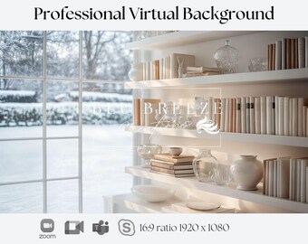 Winter Virtual Background for Video Calls - Zoom Teams WebEx Skype Google Meet Compatible Backdrop