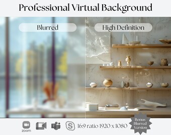Virtual Background | Compatible with Zoom, Teams, WebEx, Skype, Google Meet | Stunning Backdrop for Video Calls