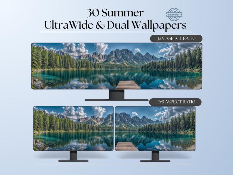 30-pack Summer Wallpaper Bundle for Ultrawide & Dual Monitors | 32x9
