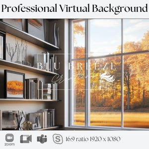 Herfst virtuele achtergrond | Compatibel met Zoom, Teams, WebEx, Skype, Google Meet | Prachtige achtergrond voor videogesprekken