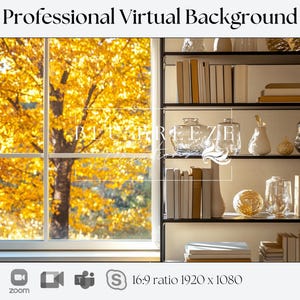 Fall Virtual Background | Compatible with Zoom, Teams, WebEx, Skype, Google Meet | Stunning Backdrop for Video Calls