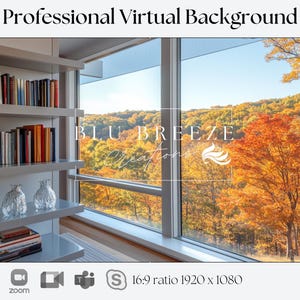 Fall Virtual Background | Compatible with Zoom, Teams, WebEx, Skype, Google Meet | Stunning Backdrop for Video Calls