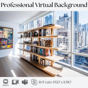 City Background for Zoom, Teams, Skype, and Google Meet | Backdrop for Video Calls