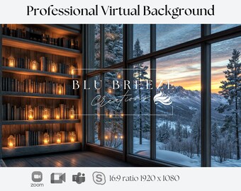 Winter Virtual Background for Video Calls  Zoom Teams WebEx Skype Google Meet Compatible  Stunning Backdrop