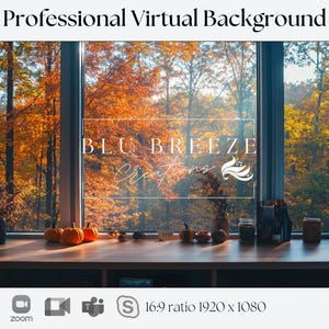 Fall Virtual Background | Compatible with Zoom, Teams, WebEx, Skype, Google Meet | Stunning Backdrop for Video Calls