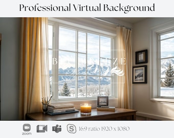 Simple and Clean Winter Virtual Background for Video Calls  Zoom Teams WebEx Skype Google Meet Compatible  Stunning Backdrop