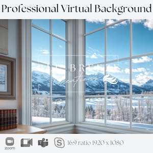 Winter Blue Sky Virtual Background for Video Calls  Zoom Teams WebEx Skype Google Meet Compatible  Stunning Backdrop