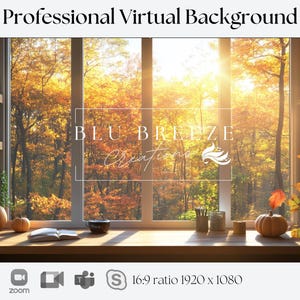 Fall Virtual Background | Compatible with Zoom, Teams, WebEx, Skype, Google Meet | Stunning Backdrop for Video Calls