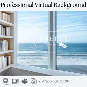 Beach House Virtual Background | Compatible with Zoom, Teams, WebEx, Skype, Google Meet | Stunning Backdrop for Video Calls