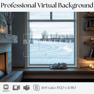 Winter Snow Trail Virtual Background for Video Calls | Ski in Ski Out Background for Zoom Teams WebEx Skype and Google Meet