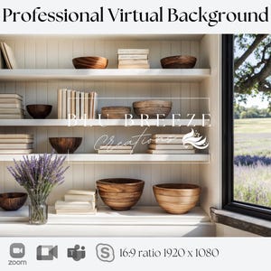 Spring Farmhouse Background for Home Office | Zoom Teams WebEx Skype Google Meet | Video Call Backdrop