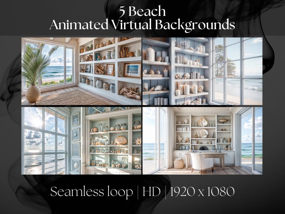5 Animated Beach Virtual Backgrounds for Zoom, Teams & Google Meet ...