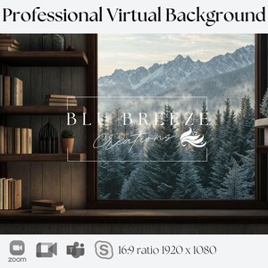 Snowy Winter Zoom Background | Virtual Background for Video Calls  Zoom Teams WebEx Skype Google Meet Compatible  Stunning Backdrop
