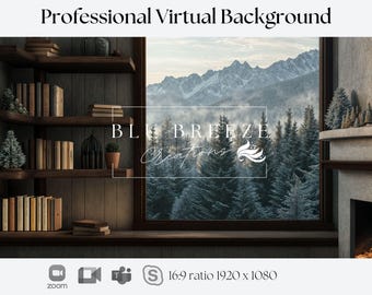 Snowy Winter Zoom Background | Virtual Background for Video Calls  Zoom Teams WebEx Skype Google Meet Compatible  Stunning Backdrop