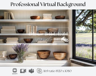 Spring Farmhouse Background for Home Office | Zoom Teams WebEx Skype Google Meet | Video Call Backdrop