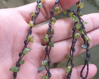 Grün Peridot Stein Halsband KETTEN für Frauen