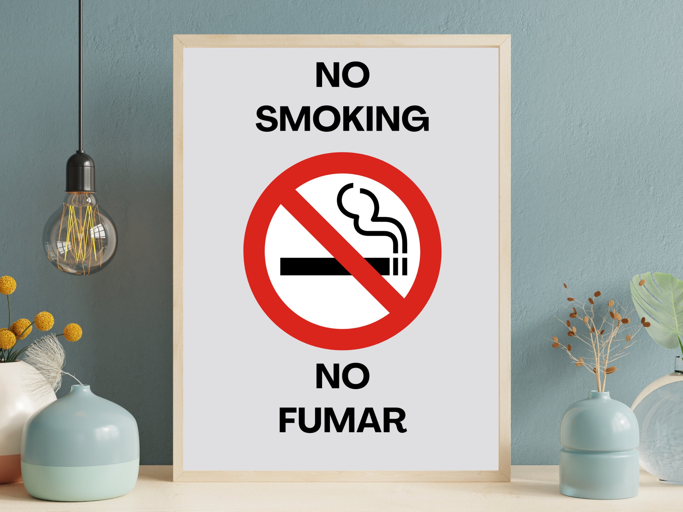 she never smoked a cigarette in spanish No Smoking Sign - Spanish & English