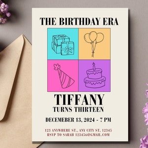 Invito alla festa di compleanno di Era